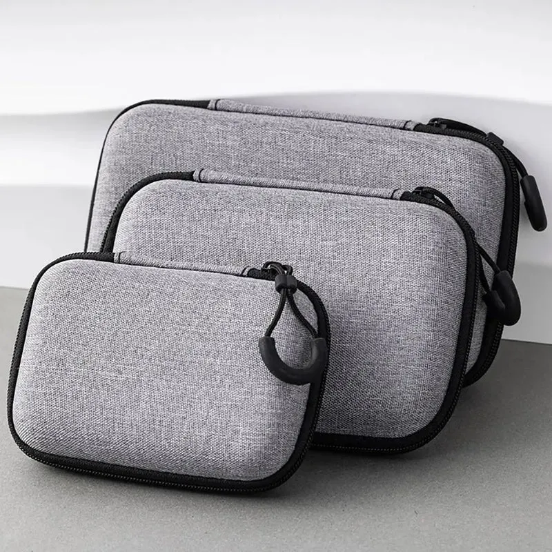 Étui de transport zippé pour console portable, câbles et microSD