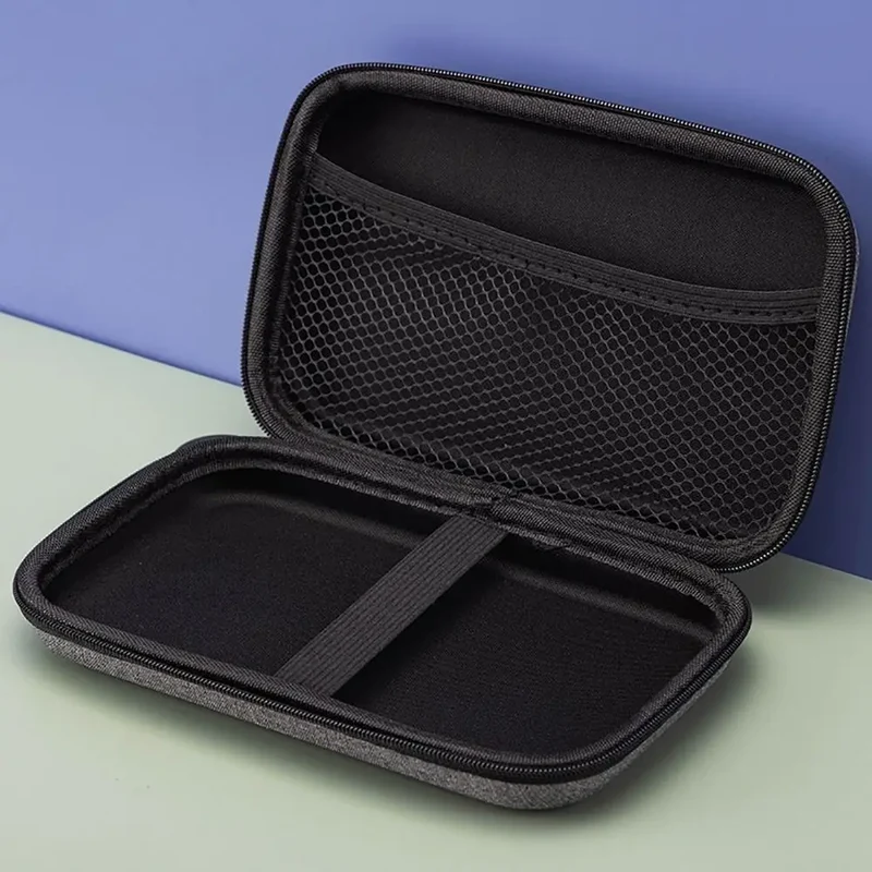 Étui de transport zippé pour console portable, câbles et microSD