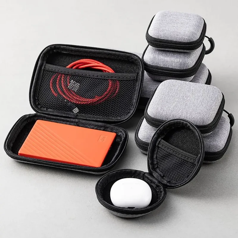 Étui de transport zippé pour console portable, câbles et microSD