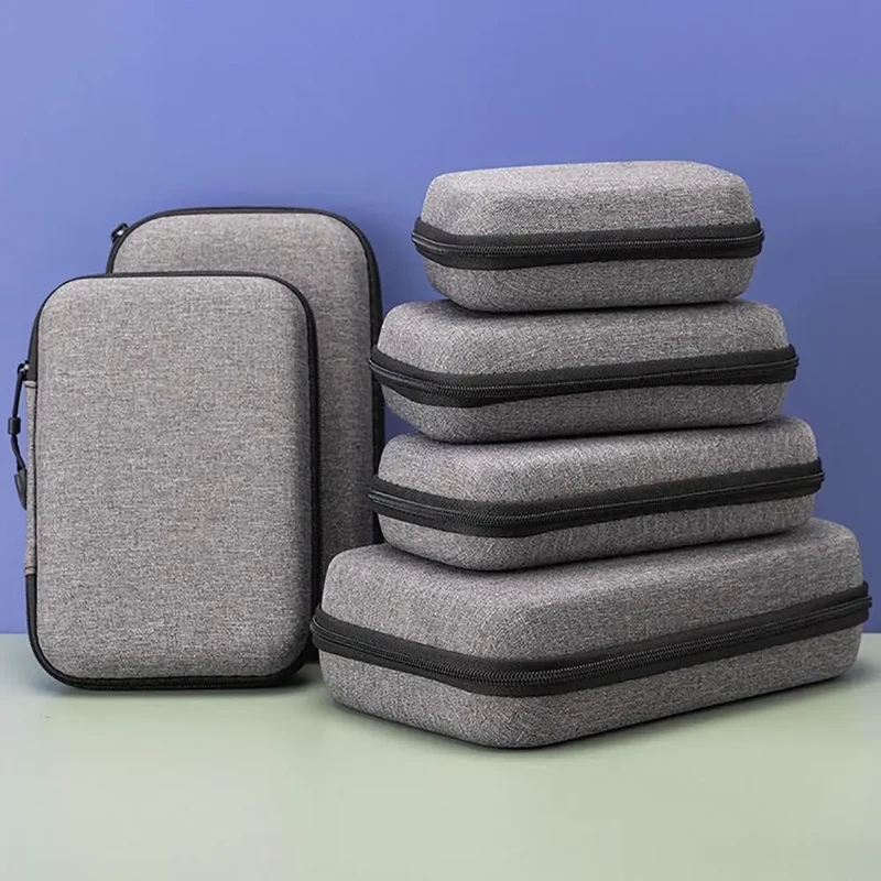 Étui de transport zippé pour console portable, câbles et microSD