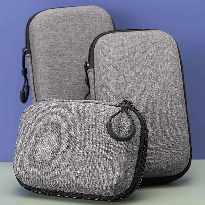 Étui de transport zippé pour console portable, câbles et microSD