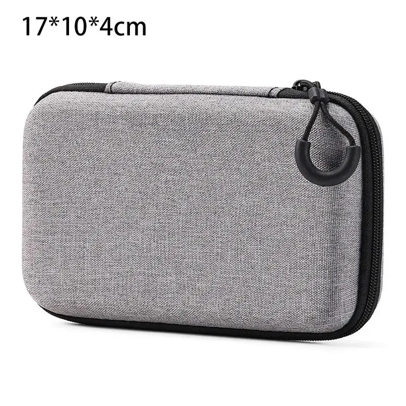 Étui de transport zippé pour console portable, câbles et microSD