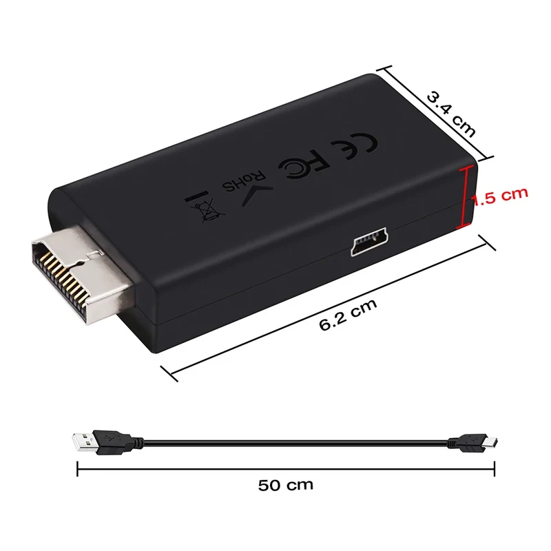 Convertisseur PS2 et PS3 vers HDMI — BitFunx, alimenté en USB