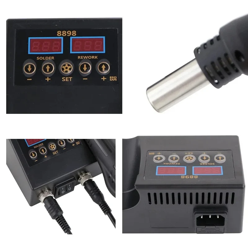 Station de soudage 2 en 1 fer et air chaud — rework CMS, BGA et PCB
