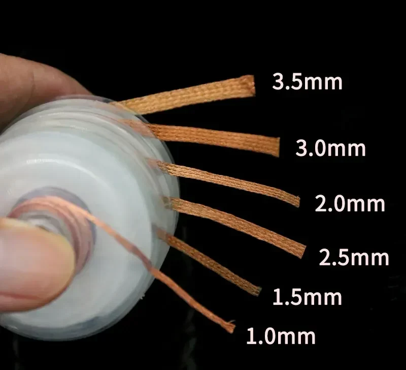 Tresse à dessouder cuivre pré-fluxée 1,5 m — largeurs 1 à 4 mm