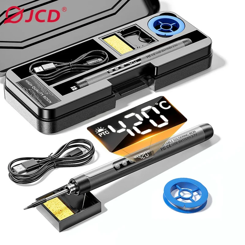 Fer à souder sans fil USB-C JCD C200 — réglable 300 à 450 °C