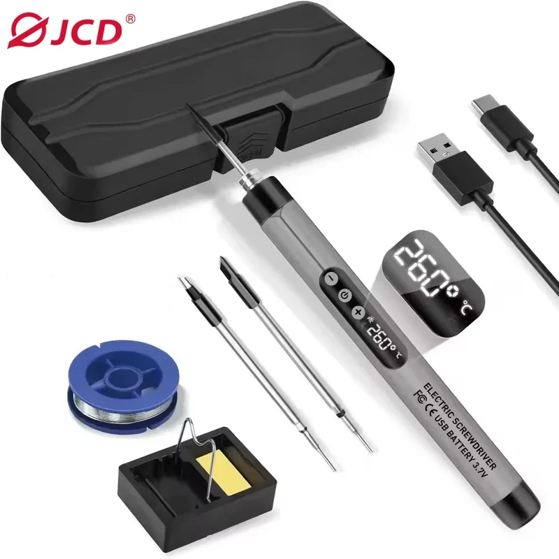 Fer à souder sans fil USB-C JCD C200 — réglable 300 à 450 °C