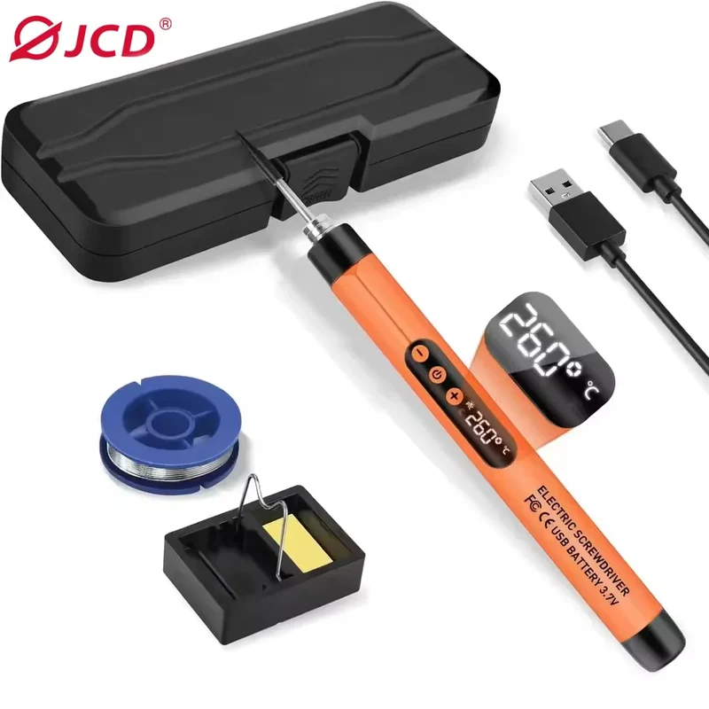 Fer à souder sans fil USB-C JCD C200 — réglable 300 à 450 °C