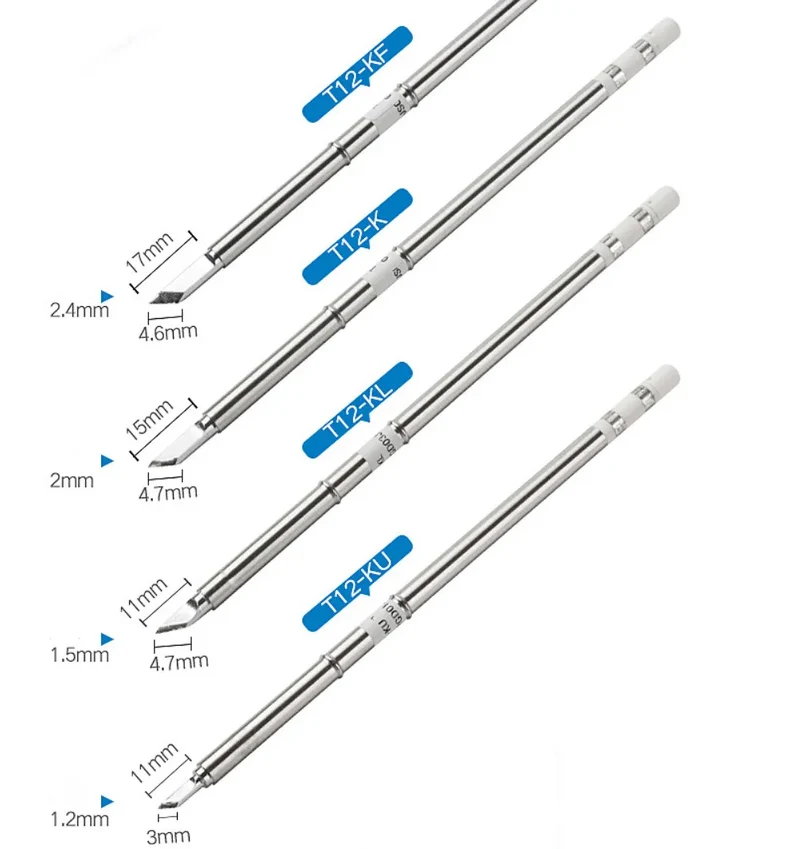 Panne T12 pour fer à souder — cartouche 70 W, 11 profils