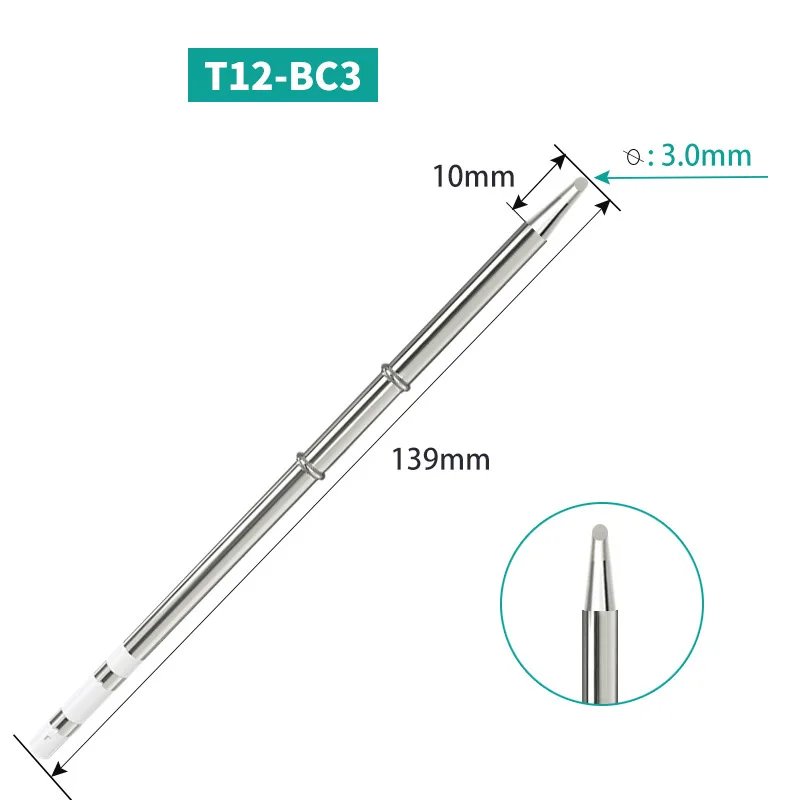 Panne T12 pour fer à souder — cartouche 70 W, 11 profils