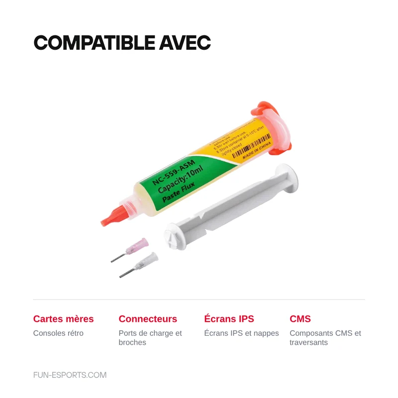 Flux de soudure à la colophane KEK 559 — tube 10 ou 30 ml