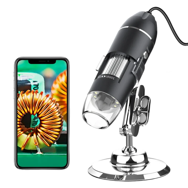 Microscope numérique USB pour soudure — 8 LED, capteur 1080p