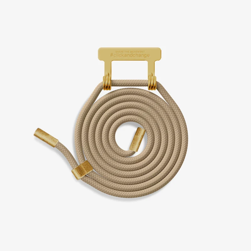 Cordon taupe / or