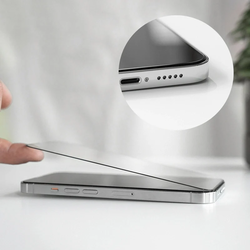 Verre blindé pour iPhone 14 avec protection contre les regards indiscrets