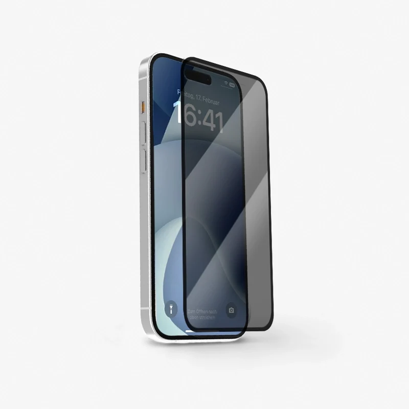 Verre blindé pour iPhone 13 avec protection contre les regards indiscrets