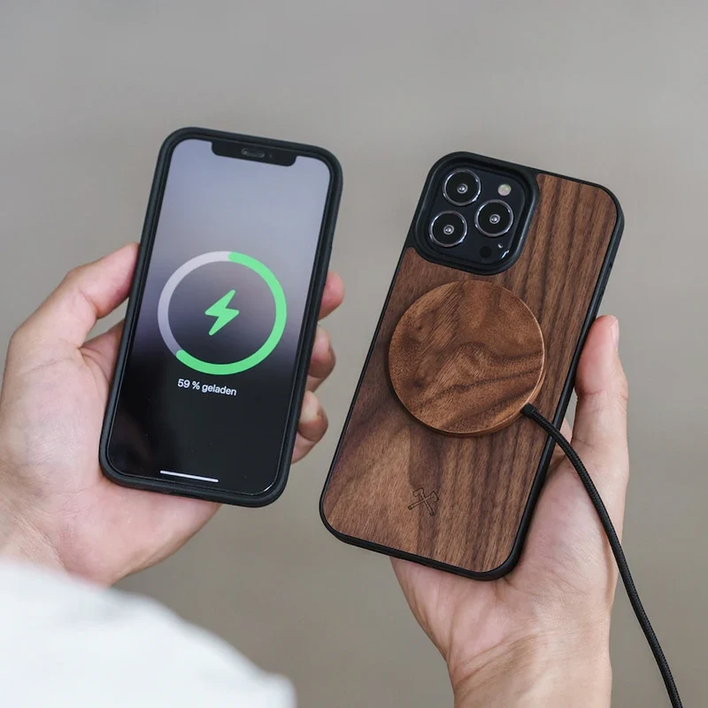 Étui iPhone en bois MagSafe