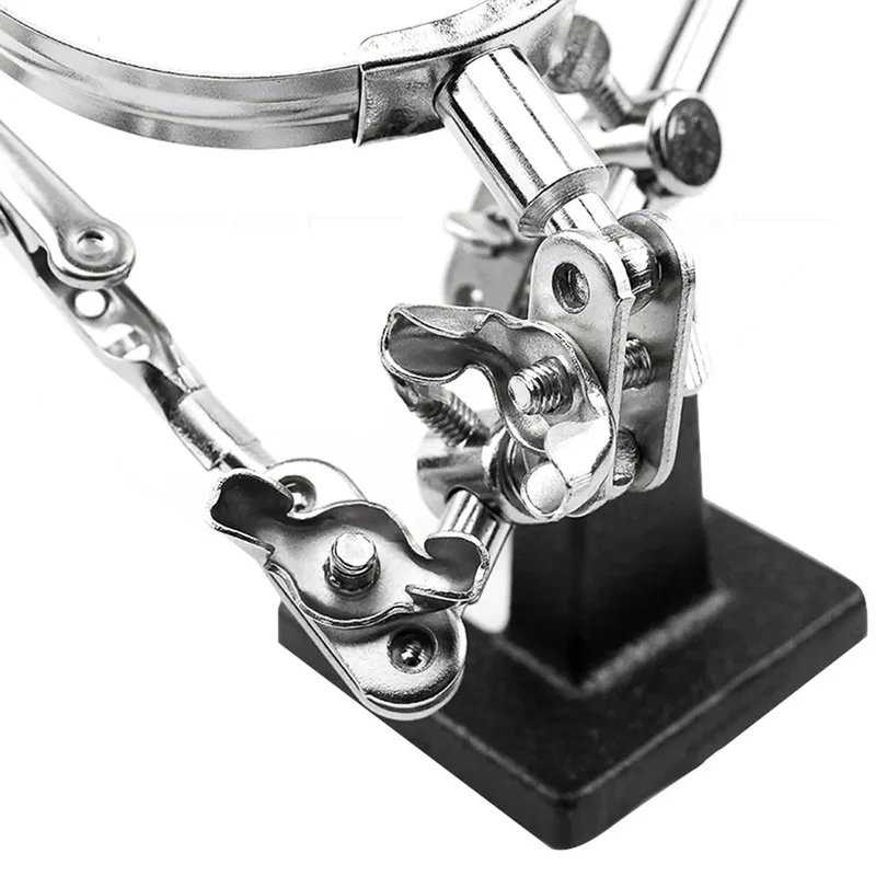 Troisième main loupe 5X pour soudure — pinces crocodile FEITA TE-805