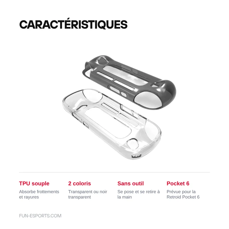 Coque souple transparente Retroid Pocket 6 — TPU antichoc