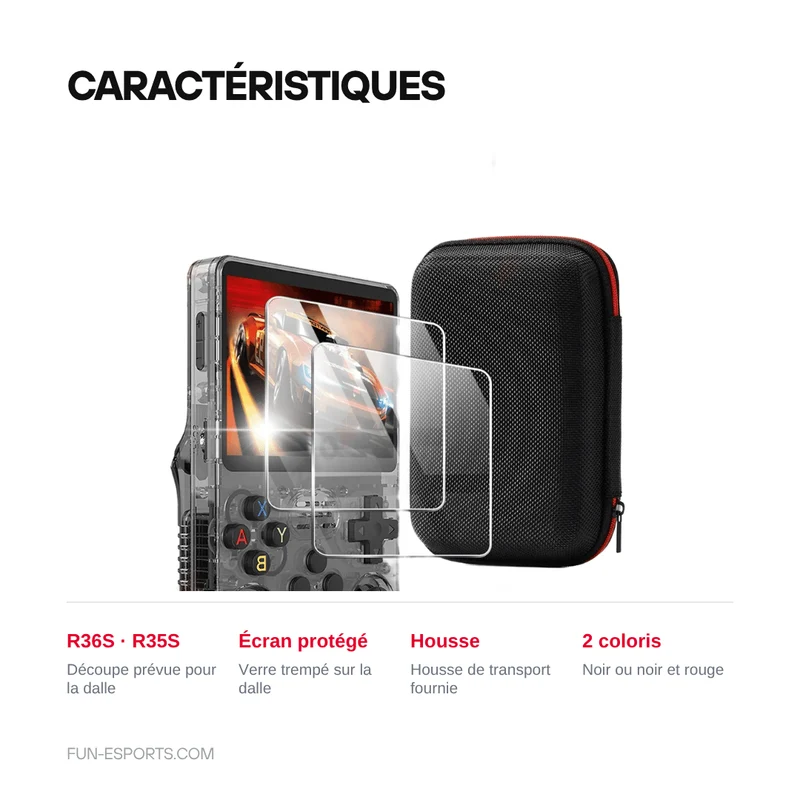 Kit protection R36S et R35S — verre trempé et housse de transport