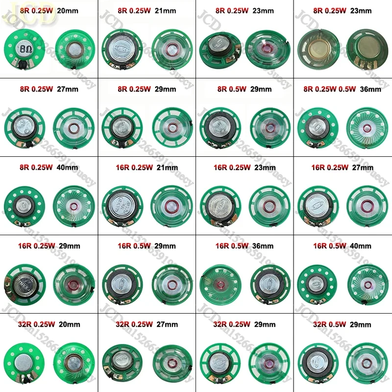 Haut-parleur de remplacement pour console rétro — 8/16/32 Ω, lot de 2