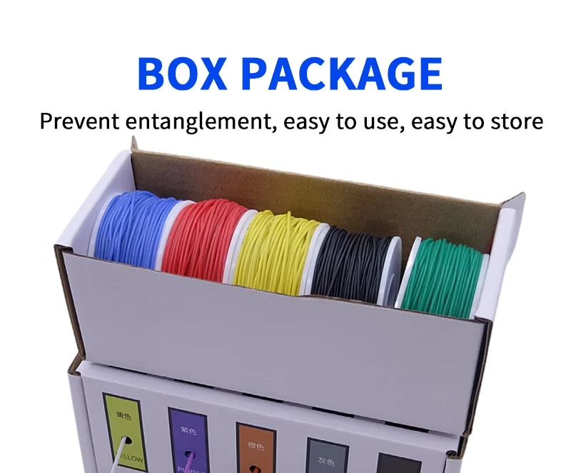 Fil silicone souple 5 couleurs — câblage de mod, 20 à 30 AWG