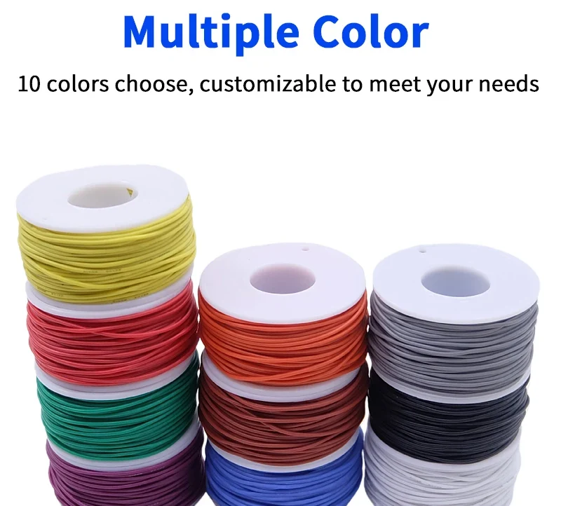 Fil silicone souple 5 couleurs — câblage de mod, 20 à 30 AWG