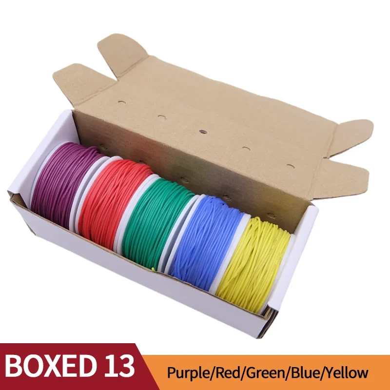 Fil silicone souple 5 couleurs — câblage de mod, 20 à 30 AWG