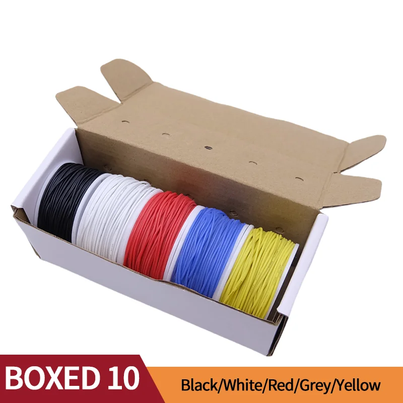 Fil silicone souple 5 couleurs — câblage de mod, 20 à 30 AWG