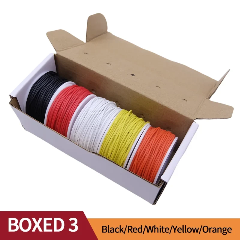 Fil silicone souple 5 couleurs — câblage de mod, 20 à 30 AWG