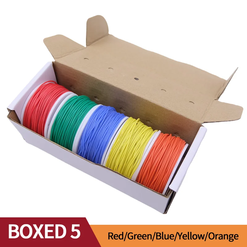 Fil silicone souple 5 couleurs — câblage de mod, 20 à 30 AWG