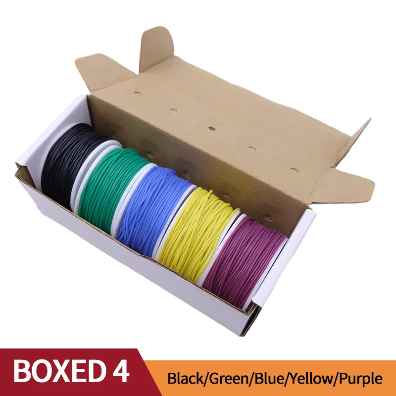 Fil silicone souple 5 couleurs — câblage de mod, 20 à 30 AWG