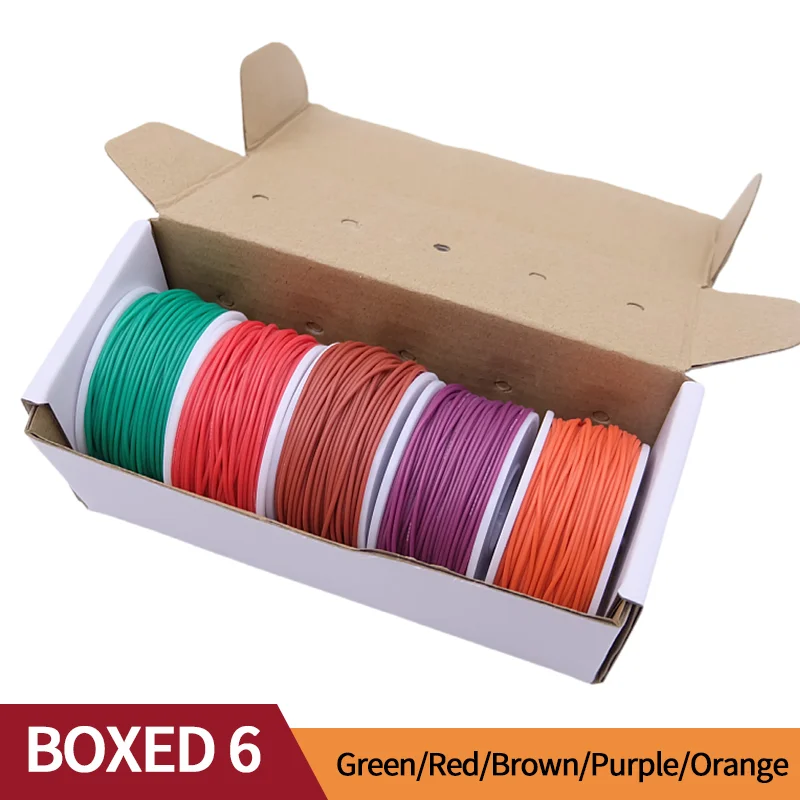 Fil silicone souple 5 couleurs — câblage de mod, 20 à 30 AWG