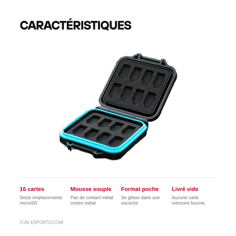 Étui de rangement pour 16 cartes microSD — JJC MCR-TF16