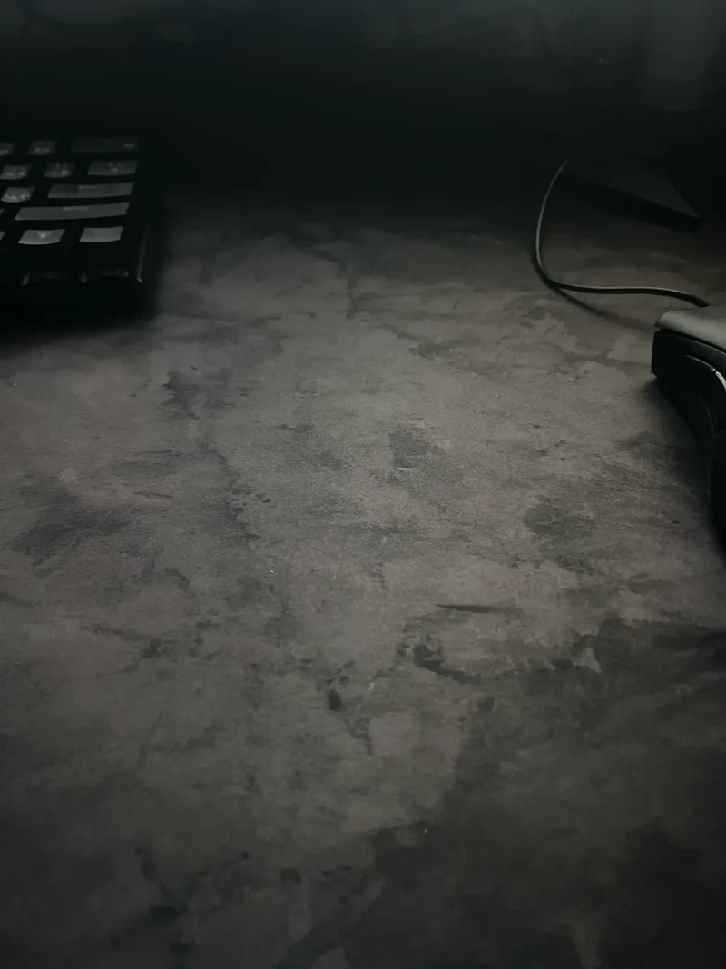 Tapis de souris XXL série grise — bords surjetés, base caoutchouc