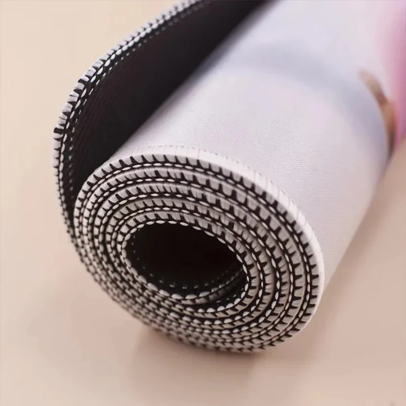 Tapis de souris XXL série grise — bords surjetés, base caoutchouc