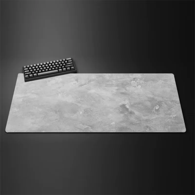 Tapis de souris XXL série grise — bords surjetés, base caoutchouc