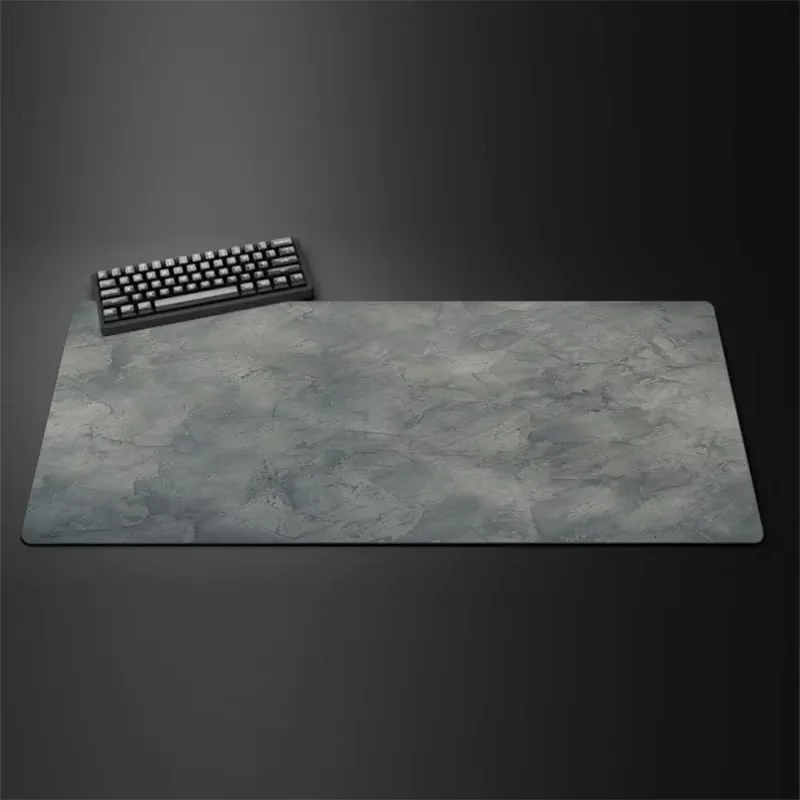 Tapis de souris XXL série grise — bords surjetés, base caoutchouc