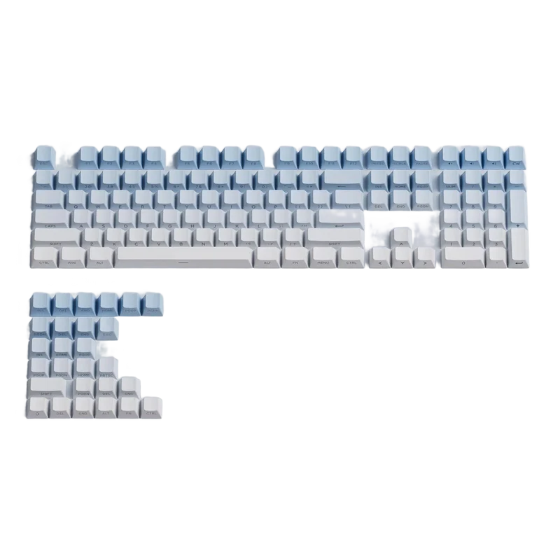 Set 135 keycaps PBT Akko — profil Cherry, légendes latérales