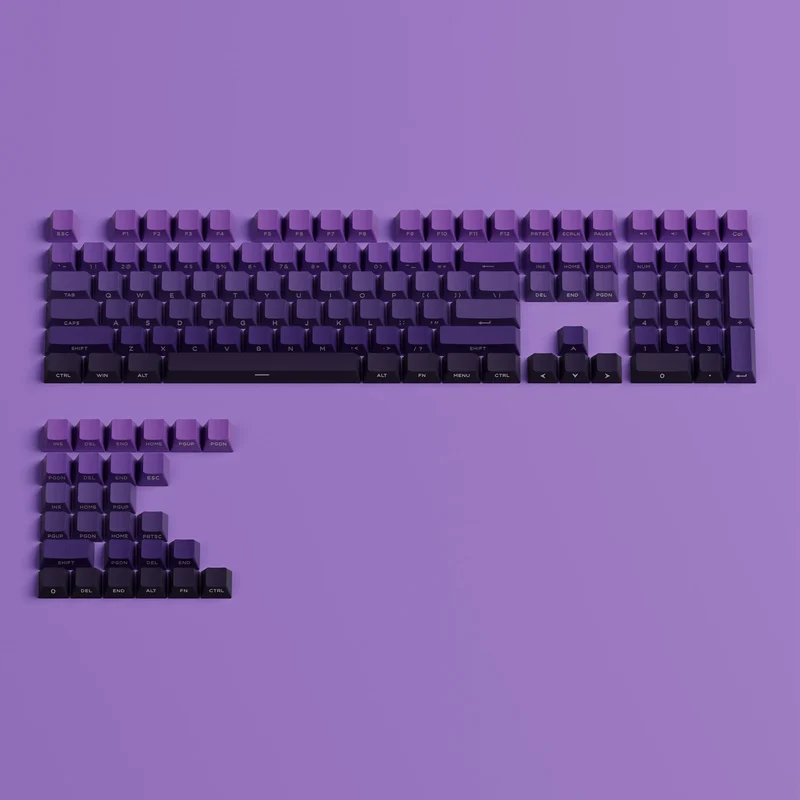 Set 135 keycaps PBT Akko — profil Cherry, légendes latérales