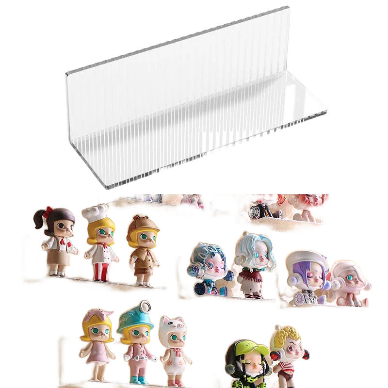 Étagère murale acrylique adhésive pour figurines — 10 ou 15 cm