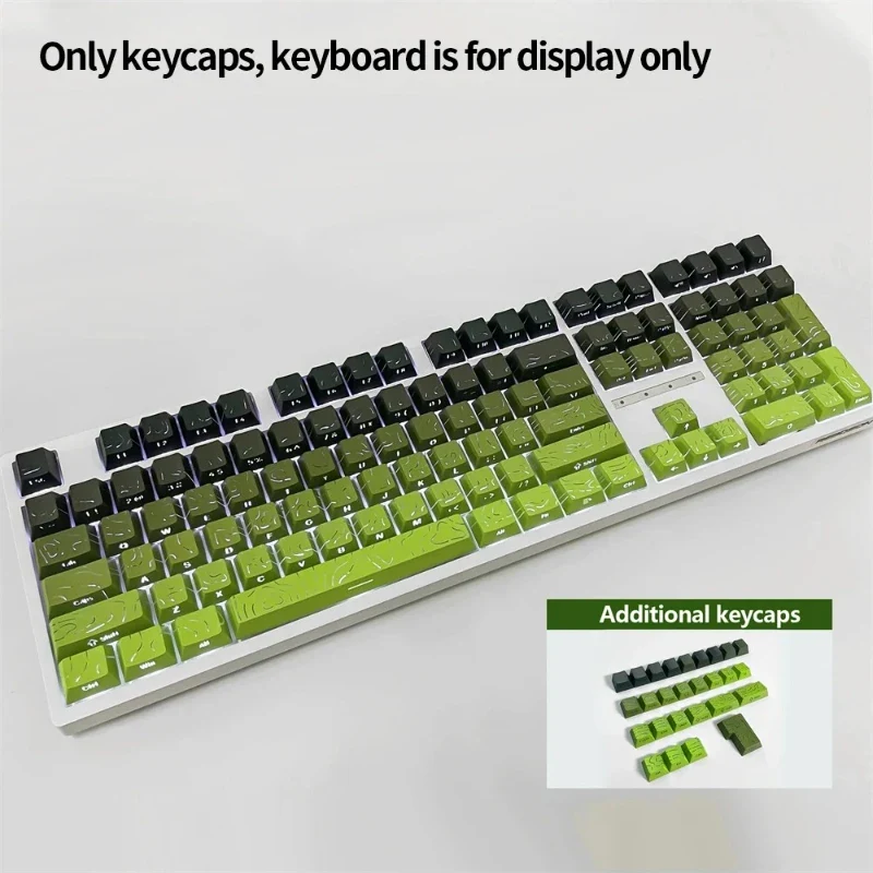 Keycaps PBT topographiques — légendes latérales, tiges MX