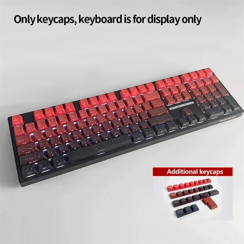Keycaps PBT topographiques — légendes latérales, tiges MX