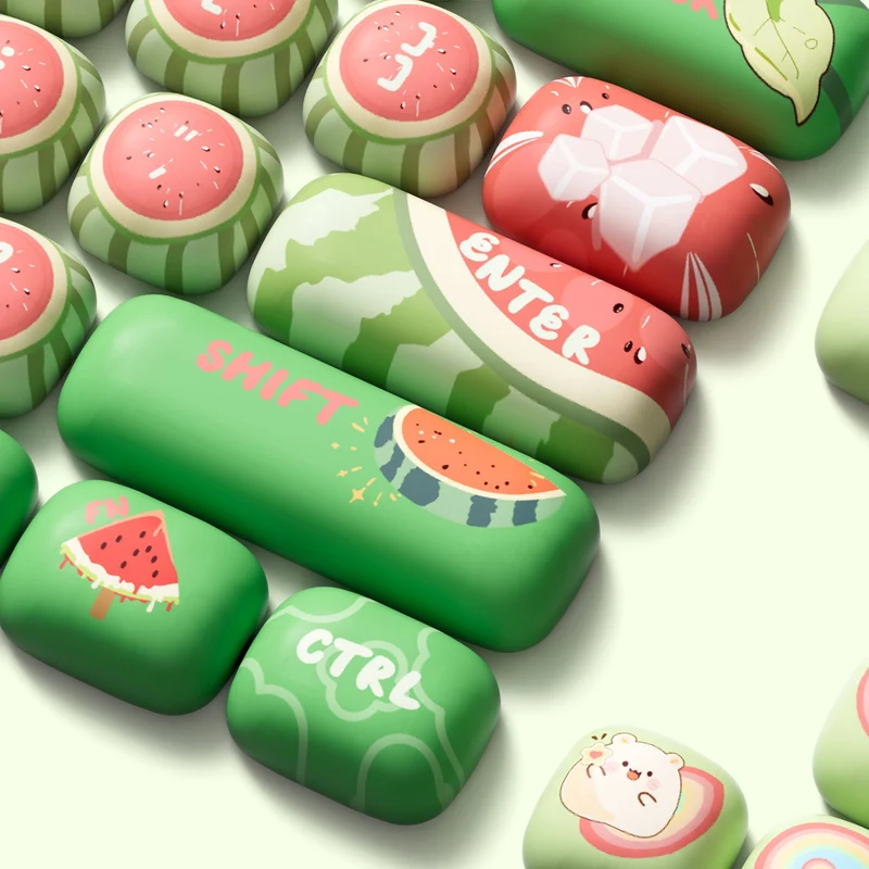 Set de keycaps PBT Akko — profils MOG, MOA et MAO, dye-sub 5 faces