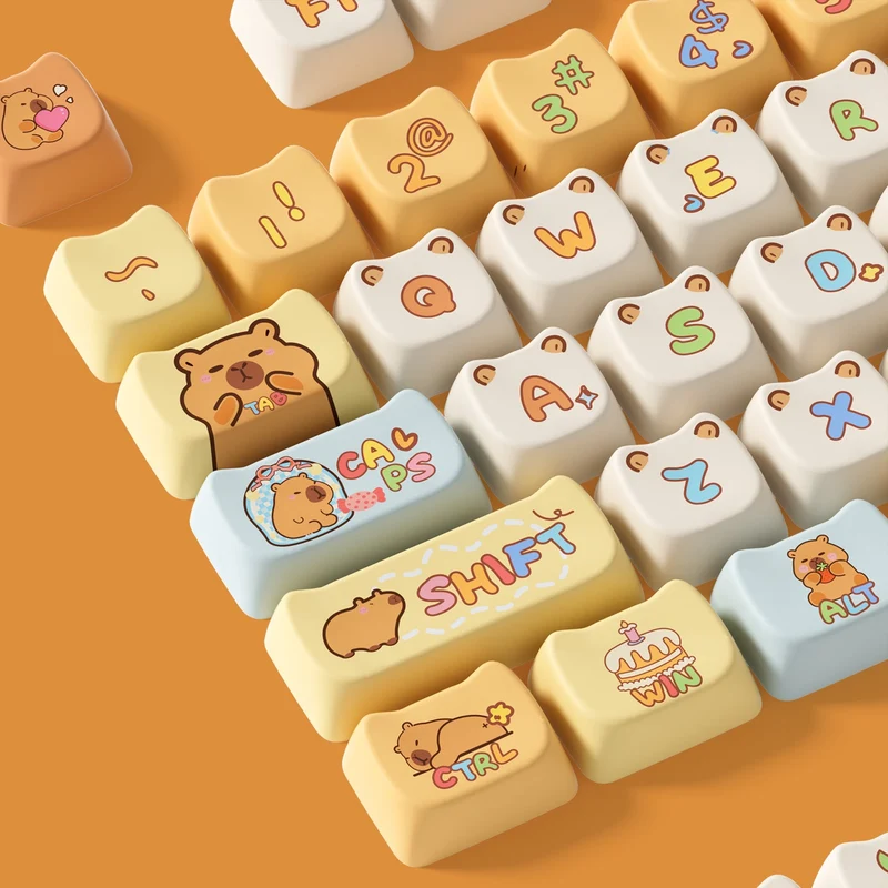 Set de keycaps PBT Akko — profils MOG, MOA et MAO, dye-sub 5 faces
