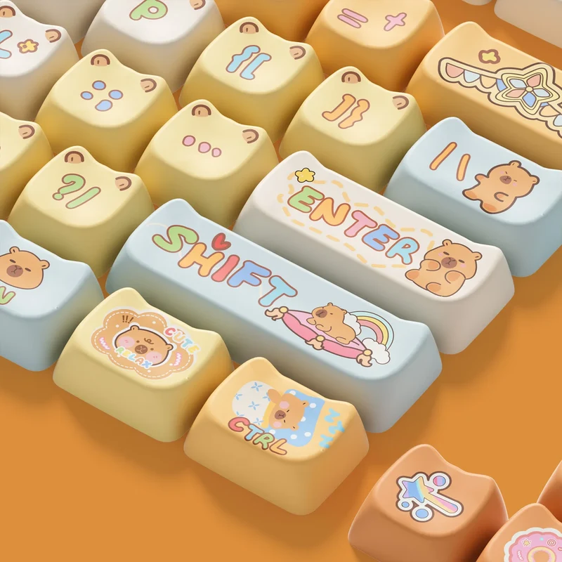 Set de keycaps PBT Akko — profils MOG, MOA et MAO, dye-sub 5 faces