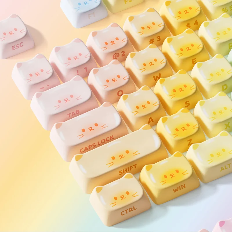 Set de keycaps PBT Akko — profils MOG, MOA et MAO, dye-sub 5 faces