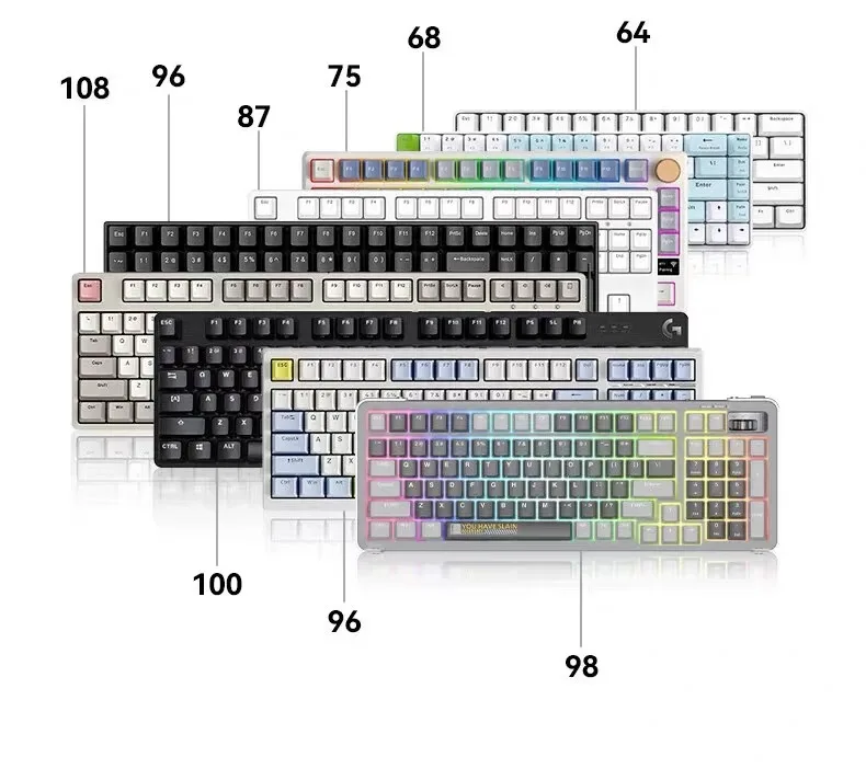 Keycaps PBT profil OEM impression latérale — 130 touches, MX