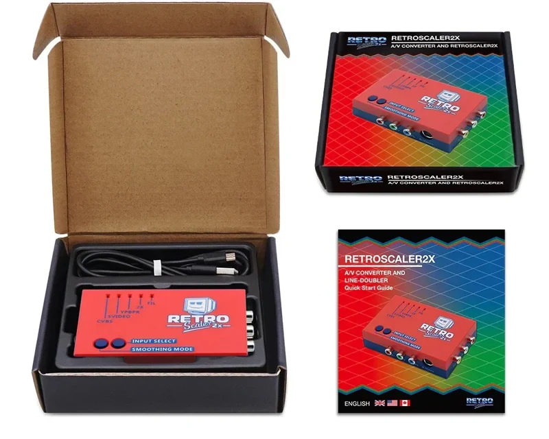 RetroScaler2x — convertisseur AV vers HDMI et line doubler rétro