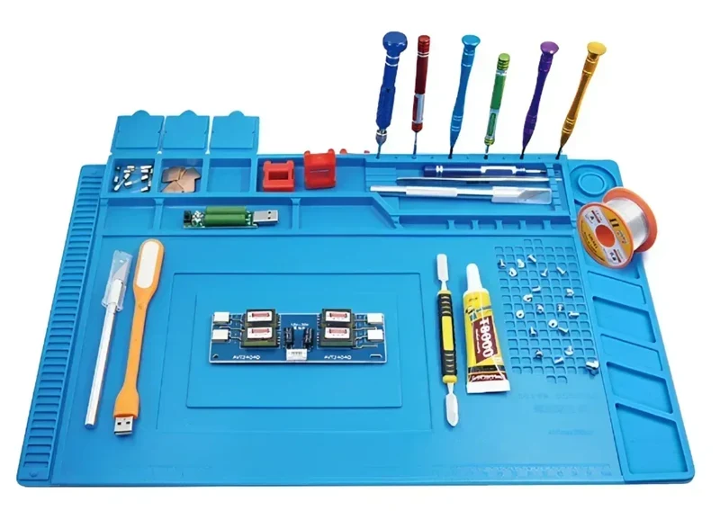Tapis de soudure silicone magnétique — antistatique, 14 formats