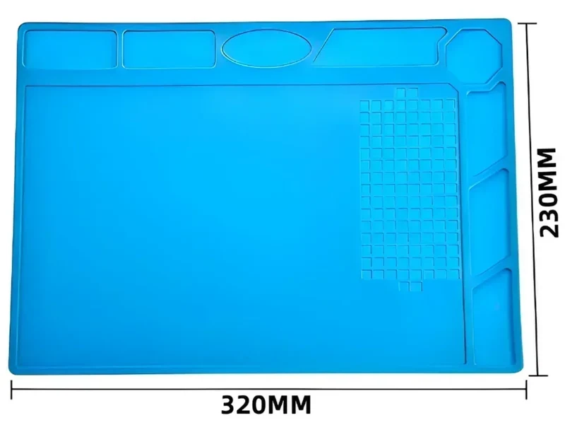 Tapis de soudure silicone magnétique — antistatique, 14 formats